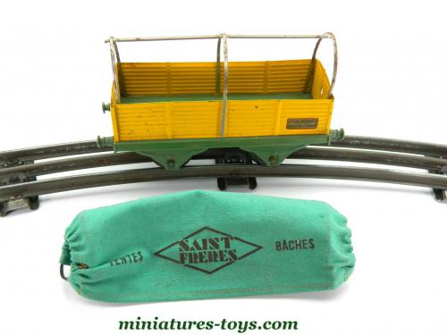 Vintage Boxed French Hornby O Gauge Wagon Tombereau Avec Vigie Brown
