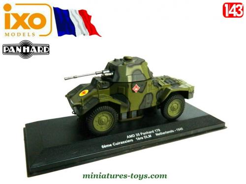 Miniature IXO Char Français AMD 35 Panhard 178 Militaire 6e Cuirassiers 1940