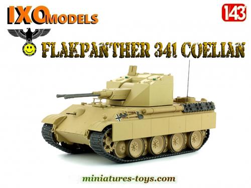 Miniature 1/43 Char Flakpanzer 341 COELIAN Allemand – WW2 Décembre 1944 – NEUF Sous Boîte