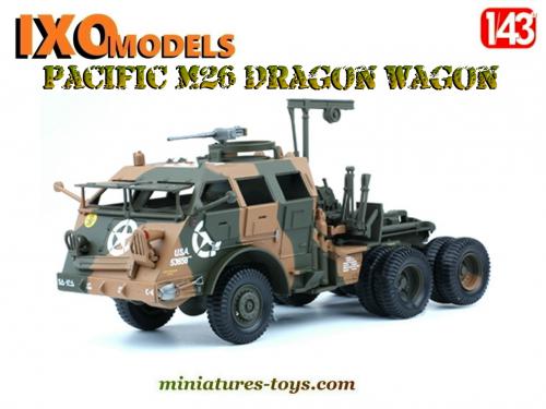 ensemble M25 IXO Altaya 1/43 Remorque porte-char pour tracteur Pacific M26 