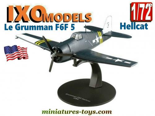 Maquette Avion Grumman F6F Hellcat 1:72 En Métal – Chasseur Moulé Sous Pression Avec Socle – Collection Ou Déco
