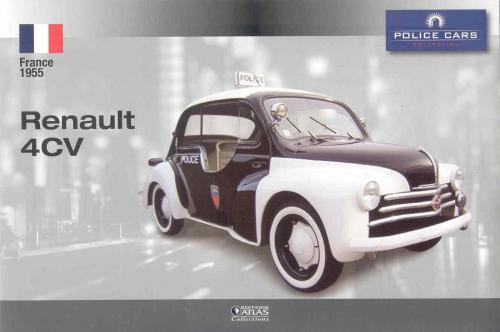 Lot De 2 Miniatures Ixo 1/43 : Peugeot 203 Grise & Renault 4CV Police – Très Bon état