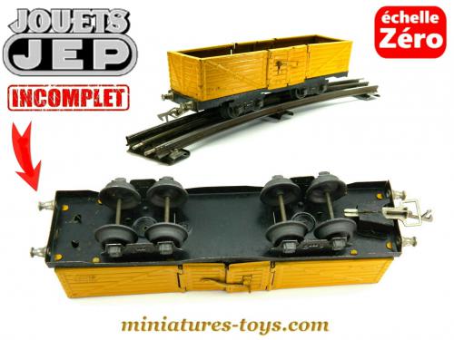 JEP ancien wagon transport de bois échelle 0 double essieux