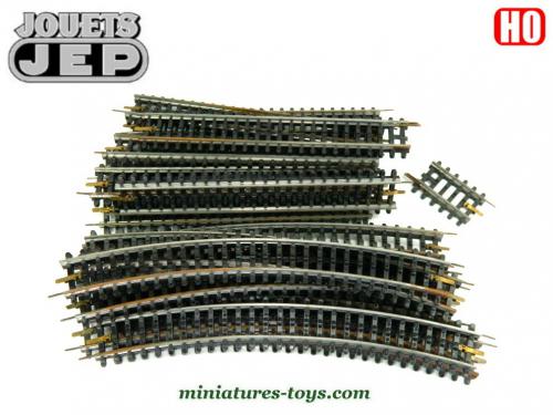 Lot De Rails JEP échelle O - Courbes Et Droits - Troisième Rail - Fabrication Française