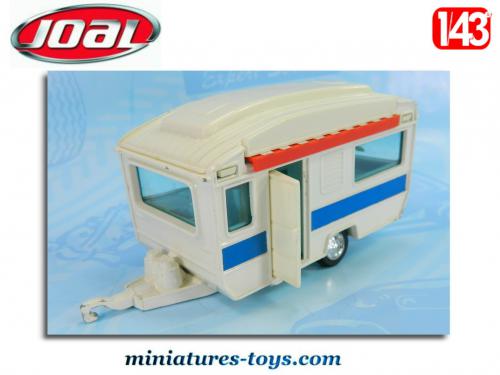 Miniature Caravane CIJ 1/43ème - Bicolore Blanche Et Rouge - Origine