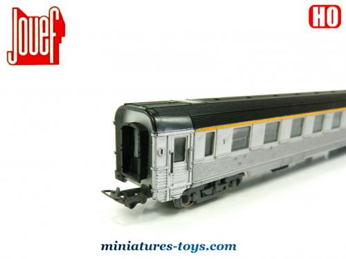 Wagon Jouef SNCF A8 1ère Classe Type DEV Inox - Liseret Jaune, échelle HO, Occasion
