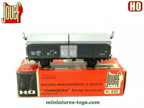 Wagon Jouef Toit Gris échelle HO - Modèle 51, Occasion, Pour Réseau De Train Miniature