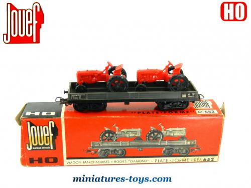 Wagon Plat Jouef HO 1/87 Avec Véhicules Militaires – édition Limitée, Occasion