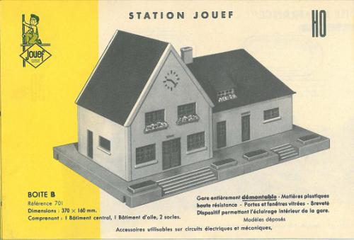 Gare Jouef Maintenon Référence 700 - Maquette Ferroviaire Sans Ailes, Boîte A, Occasion