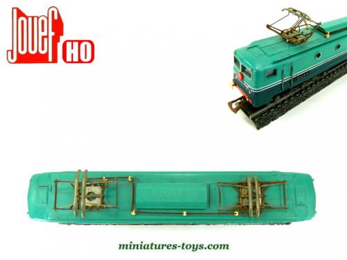 JOUEF HO CC locomotive électrique 7107 verte pantographes éclairée # 8445 SNCF EUR 34,99