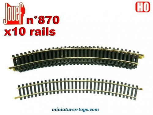 12 Rails Courbes Jouef N°870 R385 R15 – Échelle HO – Occasion – 6 Lots Dispo
