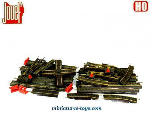 Lot De Rails Et Aiguillages JOUEF Pour Réseau De Train Miniature - Occasion En Bon État