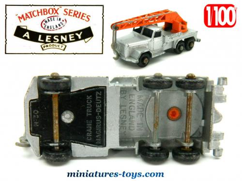 Le camion grue Magirus Deutz en miniature de Lesney Matchbox au 1 100e miniatures toys