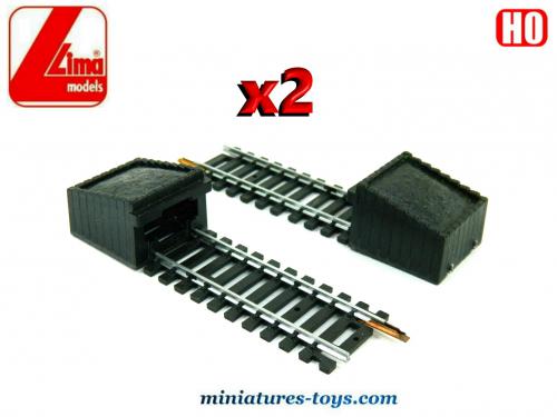 GEGE HO BOITE DE 6 1/2 RAILS DROITS TRAVERSE EN LAITON BEL ETAT