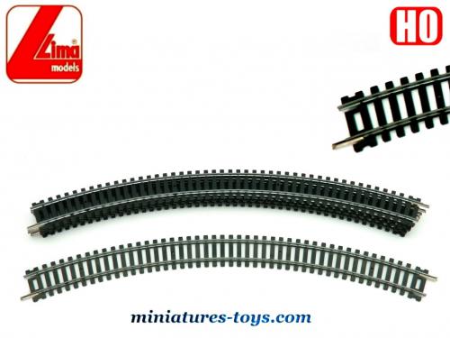 Rails Courbés Mehano 4 Pièces - 24cm Pour Trains Miniatures Et Circuits