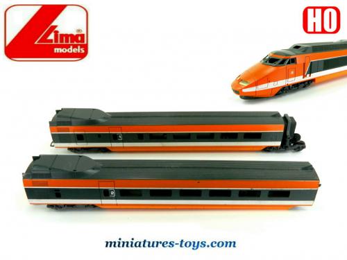 Train Jouef HO – TGV Sud-Est Orange (5 éléments) – Motrice + Voitures SNCF – Occasion