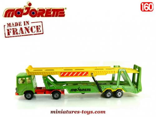 7) MAJORETTE 1/60 Renault Saviem Semi - Remorque Porte Voiture