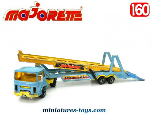 Semi-remorque Saviem Porte-voitures Majorette 1/50 - Rouge - Années 70/80