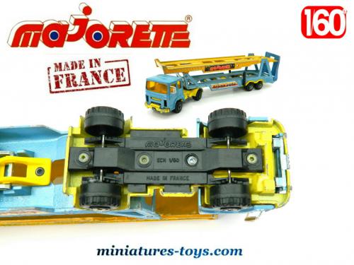 Semi-remorque Saviem Porte-voitures Majorette 1/50 - Rouge - Années 70/80