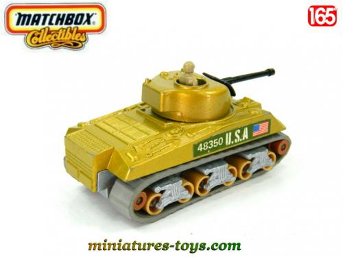 Le char américain Sherman M4 A3 miniature de Matchbox au 1/65e