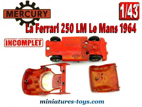 Miniature Ferrari 250 LM Mercury Le Mans – échelle 1/43, Bon état De Collection