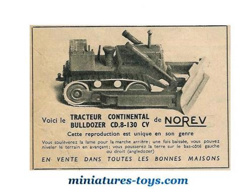 LES MINIATURES DE NOREV Bulldozer Continental CD8 incomplet sans boite 1/43 EUR 24,95 - PicClick FR
