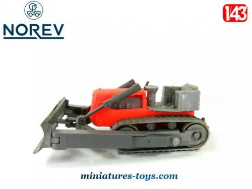 NOREV 111 - Bulldozer Continental CD-8 Jaune Et Rouge - Miniature Collection En Boîte
