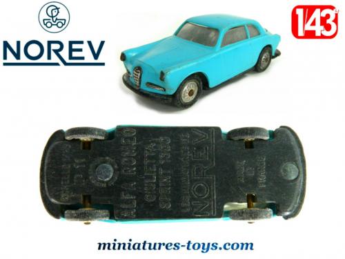 Miniature Alfa Romeo Giulia 1/43 Norev - Modèle Réduit Occasion - Collection Auto Vintage