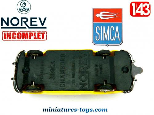 SIMCA CHAMBORD NOIRE ET JAUNE NOREV PLASTIQUE 1/43 SANS BOITE (N2