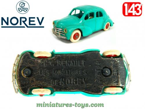 Voiture Miniature Renault 4CV Couleur Vert D'eau NOREV échelle 1:87 - Modèle N°513230 Neuf