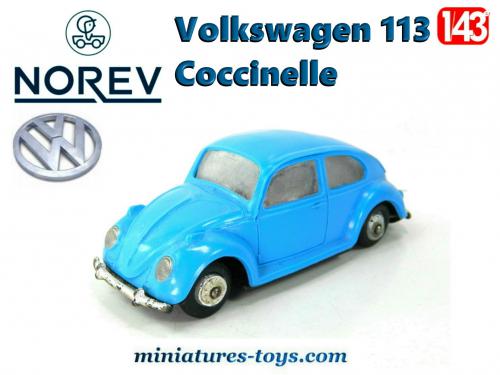 Voiture Miniature Dinky / Matchbox - Volkswagen Coccinelle 1200 1951 Bleue - Échelle 1:43 Avec Boîte, Occasion En Excellent état