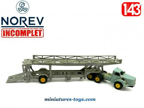 ANCIEN NOREV Camion Berliet Tbo 15 Porte Autos Remorque 1/43 EUR 59,90