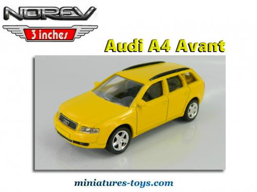 L Audi A4 Avant jaune en miniature par Norev au 1 54e miniatures toys