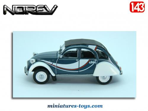 Modèle Réduit CITROËN 2CV Chic Miss Lucky - Échelle 1/43 - Orange Et Blanc - Neuf - Eligor