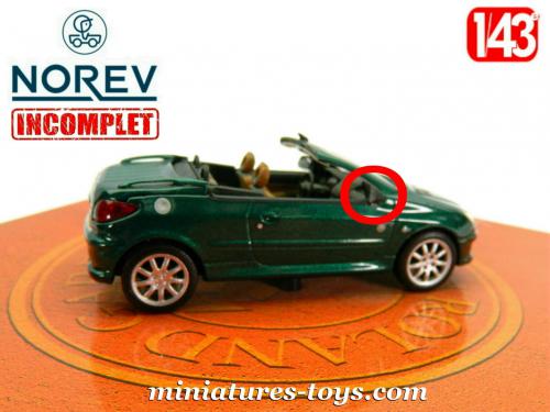 Moteur Miniature Pour Modèle Réduit Peugeot 206 CC - Marque Norev, échelle 1/18 - Pièce D'occasion
