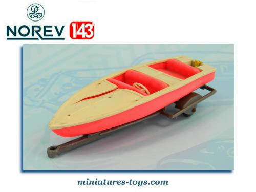 Remorque avec bateau Norev 1/66 - France