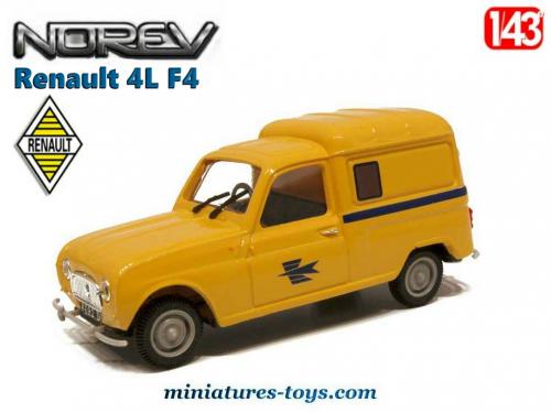La Renault 4L F4 des PTT en miniature par Norev au 1 43e