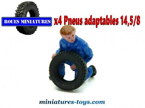 Roues et pneus pour Voiture de Drift RC, Pneus en Caoutchouc de Remplacement Voiture RC à échelle 1/16 et Jantes hexagonales 12mm, Ensemble Rouge