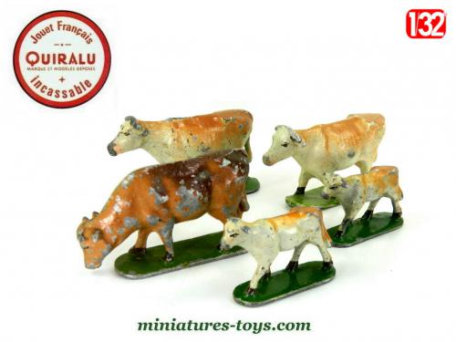 Anciens animaux de ferme miniatures en plomb no Quiralu no Starlux