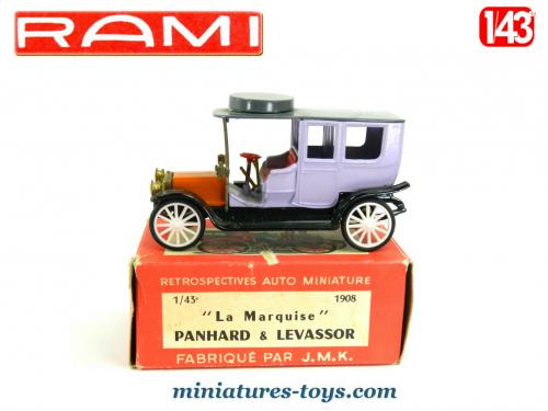 Miniature Rami Panhard Et Levassor La Marquise 1908 - Échelle 1/43 - Sous Boîte Plexiglas