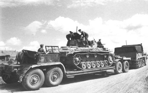 Porte-char Sd.Kfz. 9 Avec Remorque Sd.Ah. 116 - Altaya 1:72 - 1943 - Sans Char