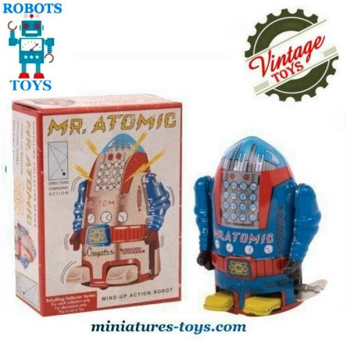 Robot - Robot Marcheur Mécanique En Tôle - Cragstan Mr. Atomic Gris  Ha Ha Toy  P Image 487094 Moyenne