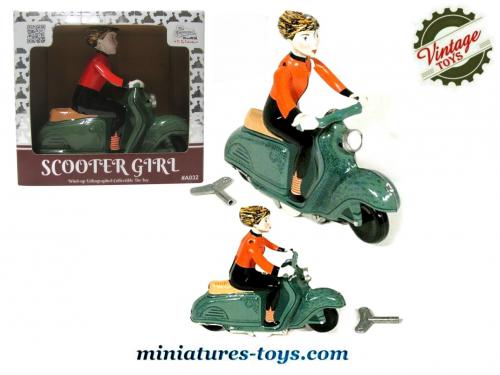 Scooter Vespa Jouet Ancien En Métal – Tôle, Véhicule Miniature Collection