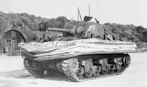 Miniature Solido – Char Sherman Amphibie Duplex Drive, USA, D-Day, échelle 1:50 (occasion)