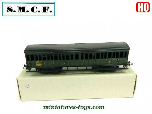 Voiture voyageurs à bogies Pullman 2ème classe n°4009, bleue et crème