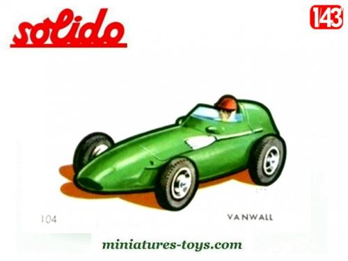 Miniature Vanwall F1 Solido 1/43 – Voiture De Collection Avec Boîte – Occasion
