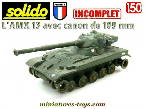 SOLIDO, Char AMX 13 tourelle chaffee militaire francais gaso