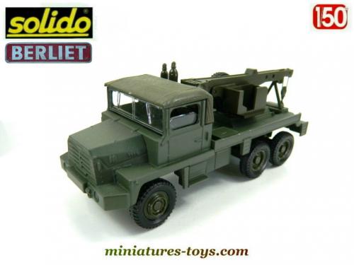 Dinky Toys Camion Berliet Grue Militaire - Métal, Avec Vitrage Et Soldat, N1 R, Occasion