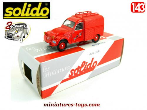 CITROEN 2CV FOURGONNETTE ROUGE DINKY TOYS 1/43 SANS BOITE