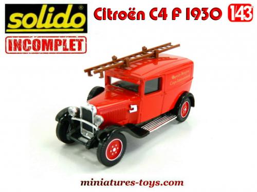 Dubray 29D 1/43 – Citroën C4 1930 Sapeurs-Pompiers De Lyon – Occasion Comme Neuve